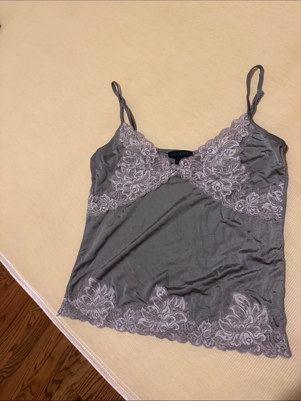 The Limited Gray Lace-Trim Camisole